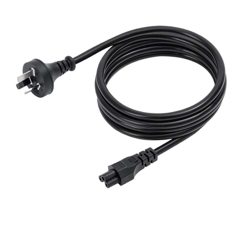 Australia SAA-Certified Plugged Power Cord, Australian Standard Three-Pin Figure-8 Tail, Australian-Style Two-Pin 8-Word Tail, Australian-Spec Power Cord