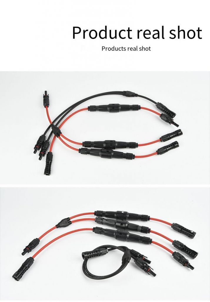 2-to-1 Photovoltaic Connector, MC4Y Connector, Tee-Junction Solar Panel Module