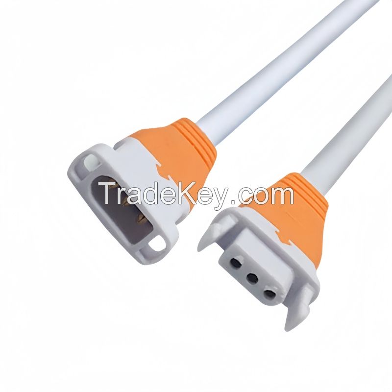  LED Strip Buckle Connection Wire, 3-hole DC Wire Harness, Male and Female Butt Waterproof