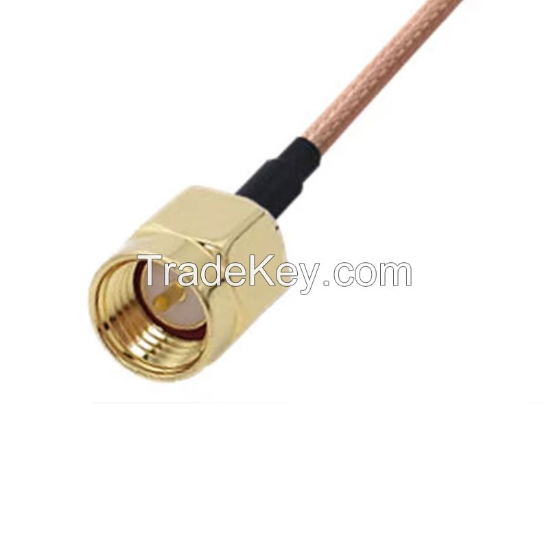  RP-SMA male to female Nut Bulkhead RG316 RG174 RG402 RG405 RG58 Jumper Coaxial Pigtail Cable