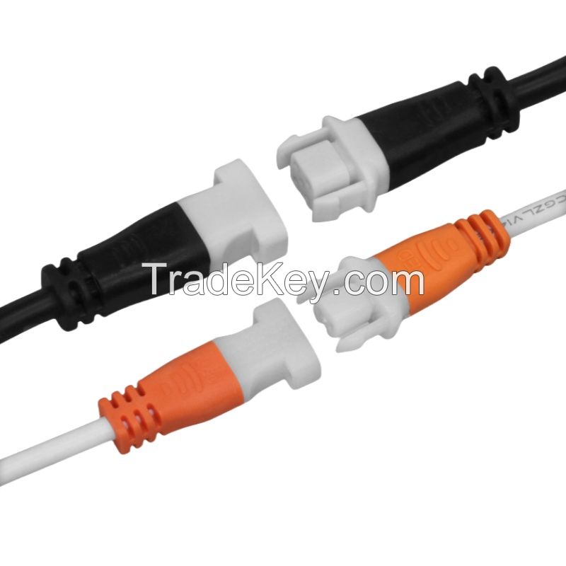  LED Strip Buckle Connection Wire, 3-hole DC Wire Harness, Male and Female Butt Waterproof