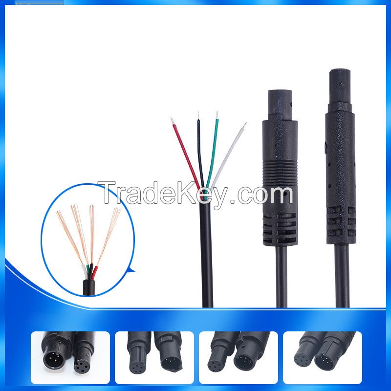  Reverse Camera Cable, Applicable to BMW 4-core Cable, 4P BMW Male and Female Connector Cable, Automobile Recorder and Ambient Light Cable