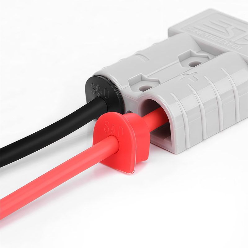 Battery Electric Forklift Cable 10AWG 35A 0.6FT Quick-Connect Cable, Male-Female Extension Cable with Copper Lugs