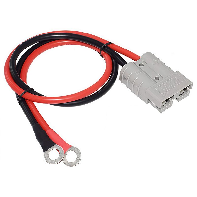 Battery Electric Forklift Cable 10AWG 35A 0.6FT Quick-Connect Cable, Male-Female Extension Cable with Copper Lugs