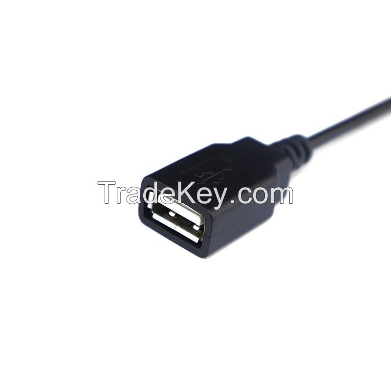 USB Power Cable, A 2-Core Connection Cable For LED Light Strips, Fans, Fluorescent Boards And Mice, With Single-Ended USB Male And Female 4-Core Data Cable