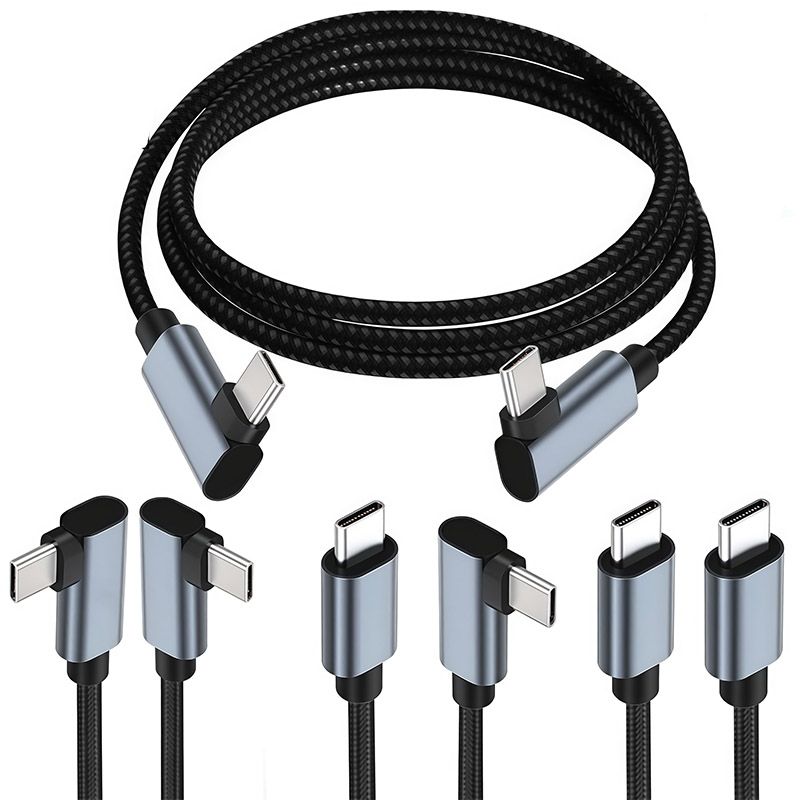 USB 3.0 Type-C Male-to-Male Data and Charging Connection Cable with 5GB Transmission Speed, 5V 2A, 60W, Aluminum Shell and Mesh Covering 