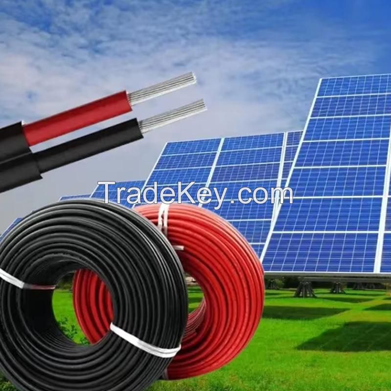 DC1.8kV PV1-F 4mm 6mm 10mm Single Core PV Solar Cable Photovoltaic Cable XLPO Insulation for Solar Energy Plate