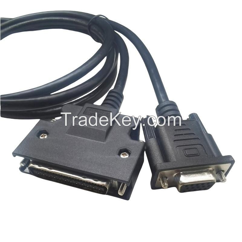 SCSI to HDB15 Female Serial Cable SCSI50P to VGA Black CN Connection Cable