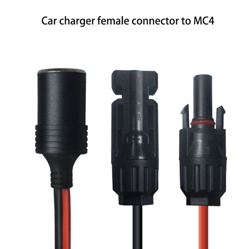 IP67-protected Car Charger Cigarette Lighter Female Socket to MC4 Solar Photovoltaic Connector Power-taking Wire and Power Supply Wire