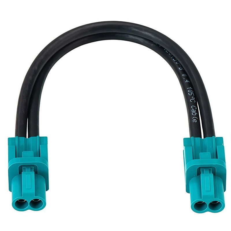 Customized HFM FAKRA 2-in-1 Dual-cavity Modified Wire Harness for BYD Automobiles, RG174 Radio Frequency Coaxial Connection Wire 