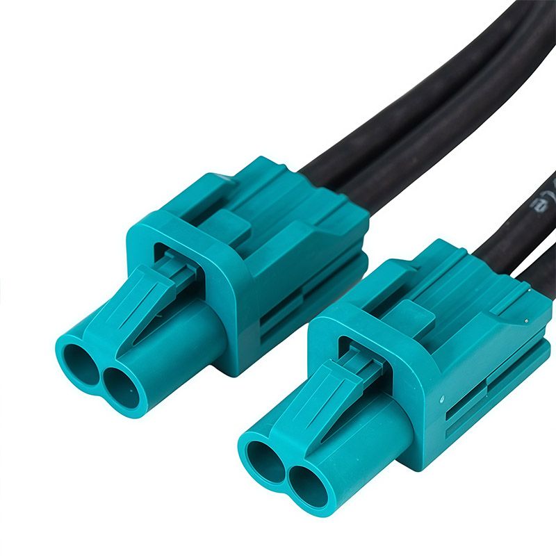 Customized HFM FAKRA 2-in-1 Dual-cavity Modified Wire Harness for BYD Automobiles, RG174 Radio Frequency Coaxial Connection Wire 