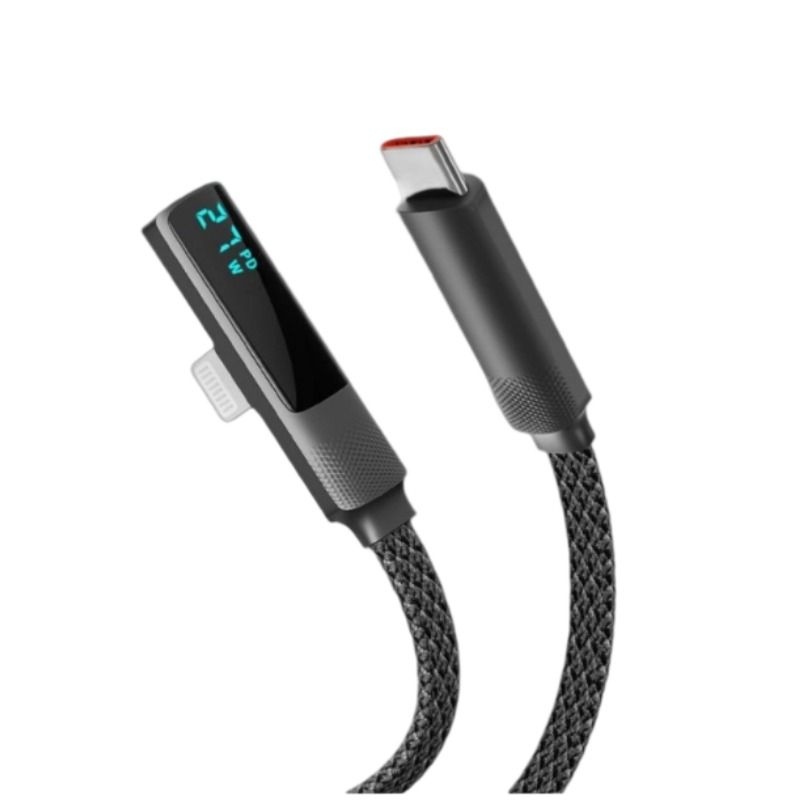 New Elbow Data Cable, 100W Fast Charging Cable, Suitable for Apple 27W and Android Devices, Fast Digital Display Charging Cable with Type-C 