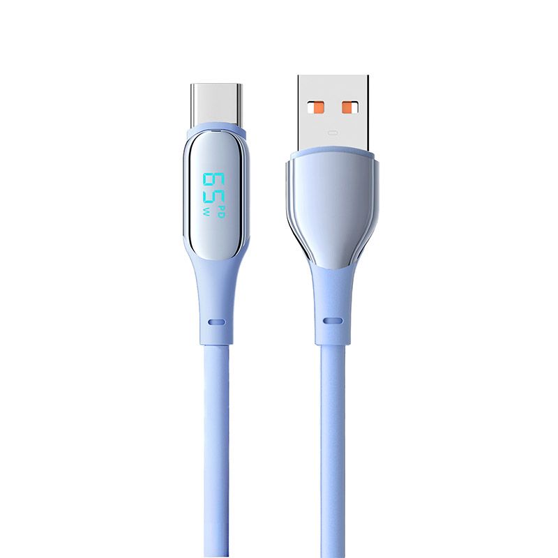 140W Mobile Phone Fast Charging Digital Display Data Cable, Supporting Real-time Power Digital Display on LED Screen, Dual Type-C 