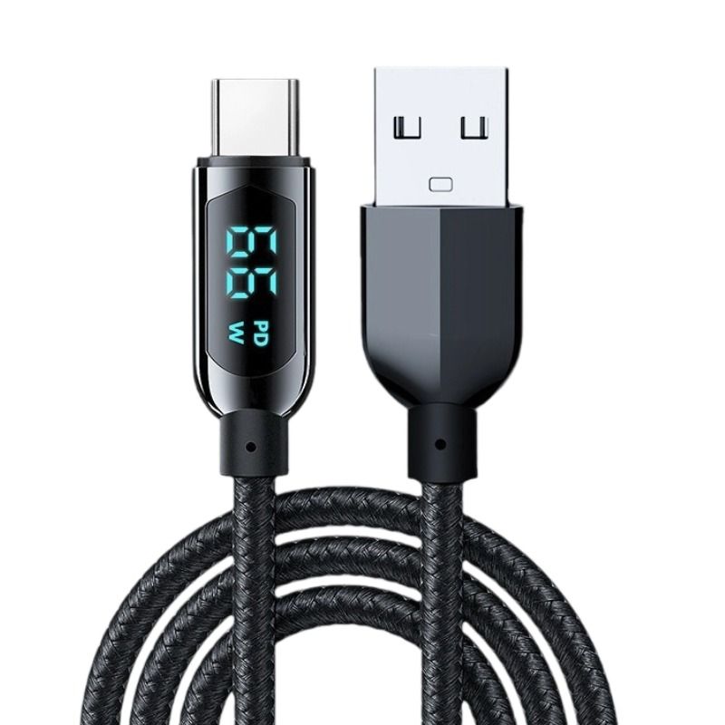 100W Dual Type-C Digital Display Data Cable for Fast Charging, Suitable for Apple and Android Phones and Laptop Charging Cable with Type-C 