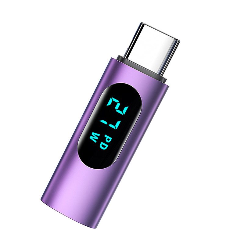 Type-C Adapter for Mobile Phones and Computers, PD100W Fast Charging Interface, OTG In-vehicle Transmission Digital Display Fast Charging Converter 