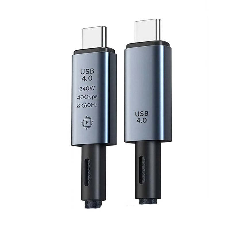 Dual-head USB4 to Type-C Full-featured Male-to-male Data Cable, 40G High-speed Transmission, 8K High-definition Large Screen Transmission Cable 