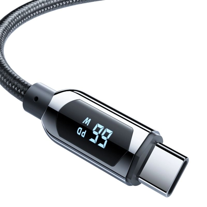 100W Dual Type-C Digital Display Data Cable for Fast Charging, Suitable for Apple and Android Phones and Laptop Charging Cable with Type-C 