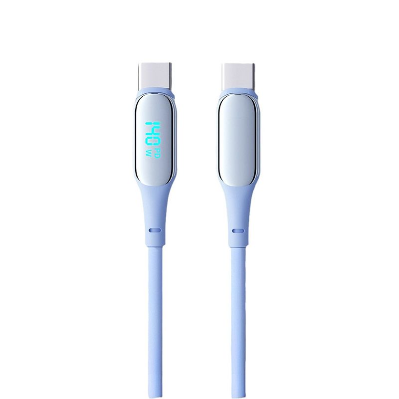 140W Mobile Phone Fast Charging Digital Display Data Cable, Supporting Real-time Power Digital Display on LED Screen, Dual Type-C 