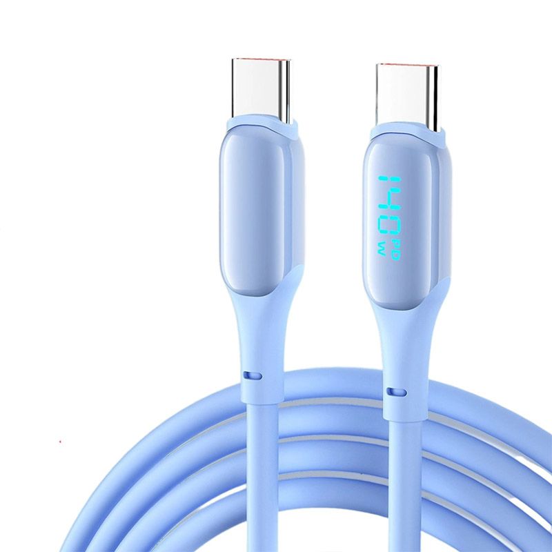 140W Mobile Phone Fast Charging Digital Display Data Cable, Supporting Real-time Power Digital Display on LED Screen, Dual Type-C 