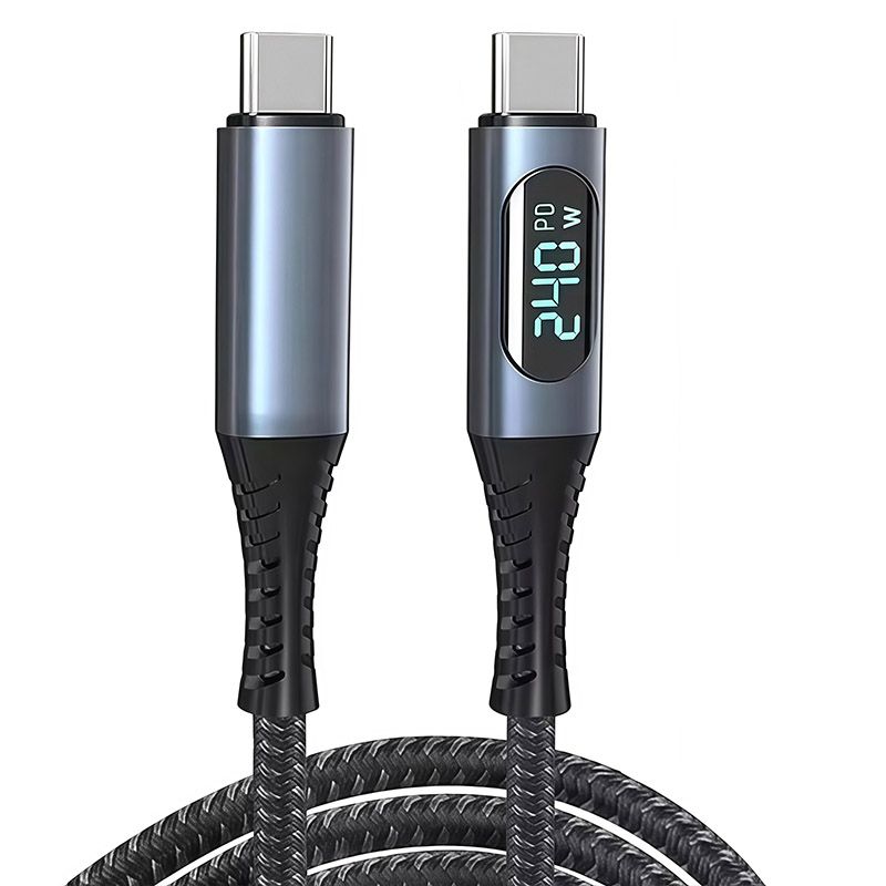 USB5 Data Cable, 16K Video, 80G Rate, 240W Fast Charging Cable, Thunderbolt 4 Male-to-Male High-Definition Video Cable for Mobile Phones 