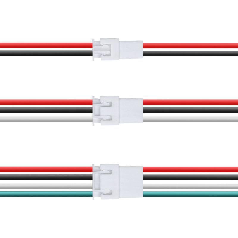 Customized UL1007 22AWG Wiring Harness for Fan LED Lights with 2P 3P 4P Male and Female Connectors, XH2.54 Terminal Wire 