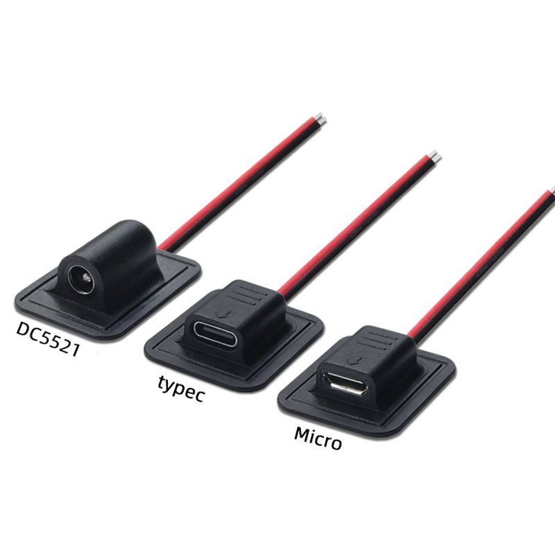 Sewn Female Head Wire, Type-c Female Socket, DC5521 Micro Sewn Wire, Wiring for Massage Chair Heating