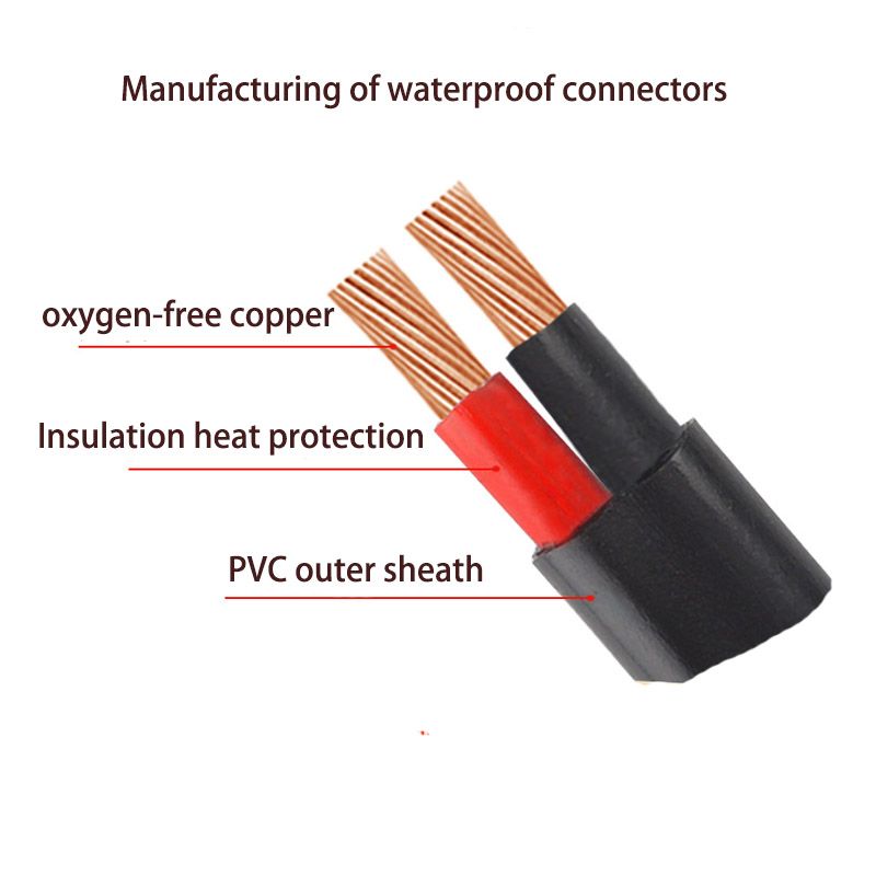Automotive Waterproof Wire Harness, Footboard Motor Power Waterproof Connector, DC Wire Male and Female Head Butt-Joint Connecting Wire 