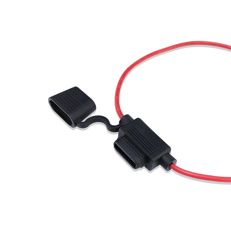Automotive Fuse Holder, Medium-sized Fuse Socket, 1015-14 AWG Wire, Circular Waterproof Fuse Box, Customizable
