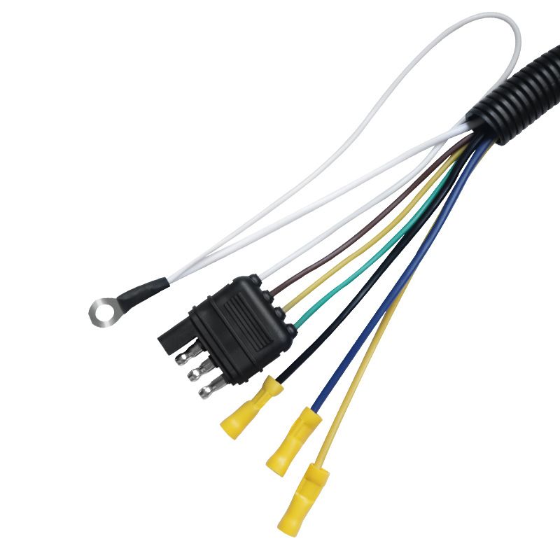 Trailer Wire Plug Connecting Wire Harness, American-style 4-to-(4 + 7) Converter, RV-adapted Vehicle Light Connecting Power Cord