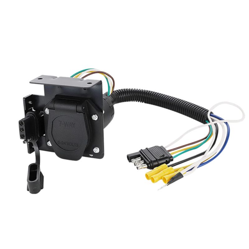 Trailer Wire Plug Connecting Wire Harness, American-style 4-to-(4 + 7) Converter, RV-adapted Vehicle Light Connecting Power Cord