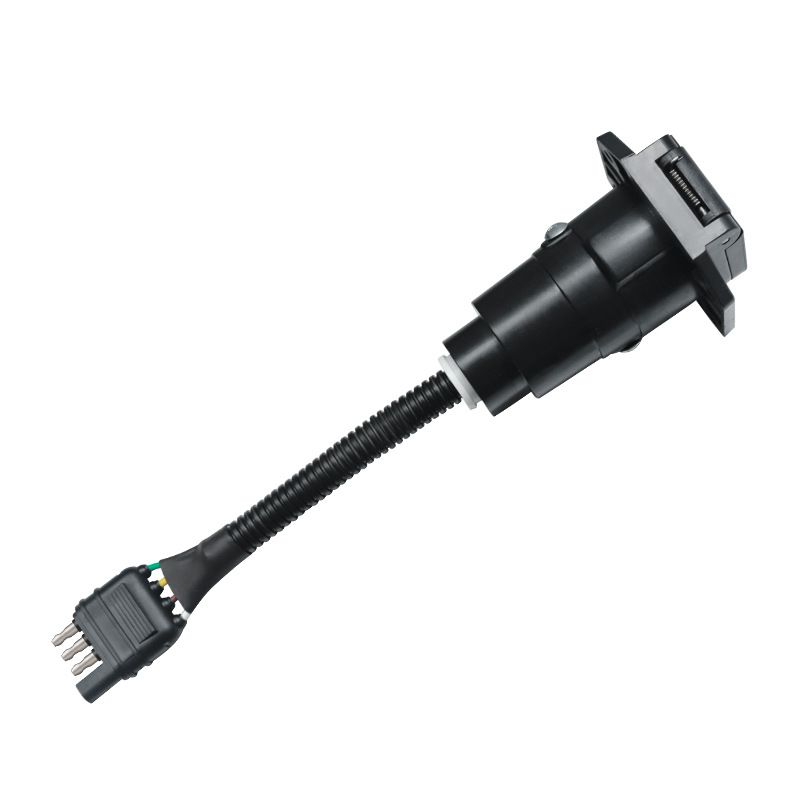 American-style Trailer Plug, 4-to-7-pin Power Cord with Bracket, UA1701K American-style 7-core Automotive Connector