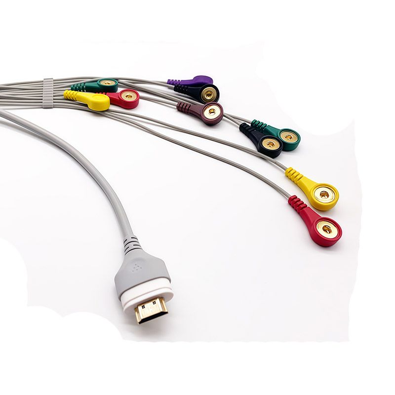 Compatible with Edan iT20 Telemetry System Lead Wires, Customized Electroencephalogram Physiotherapy Lead Wires