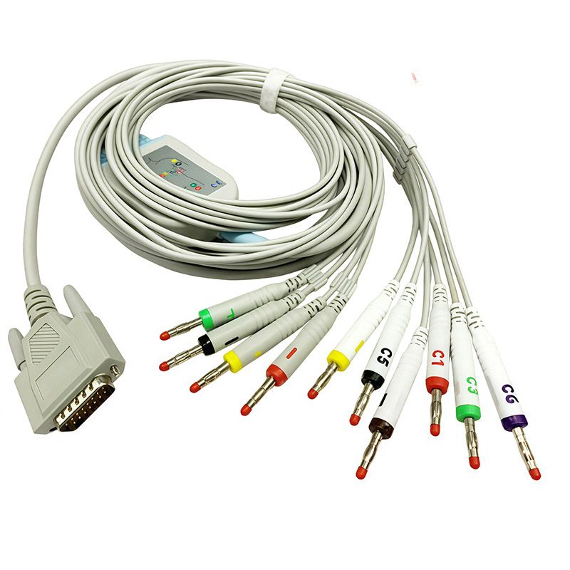 Xuzhou Yongkang ECG Monitoring Lead Wires, OEM Customized Physiotherapy and Defibrillation Cable Lead Wires