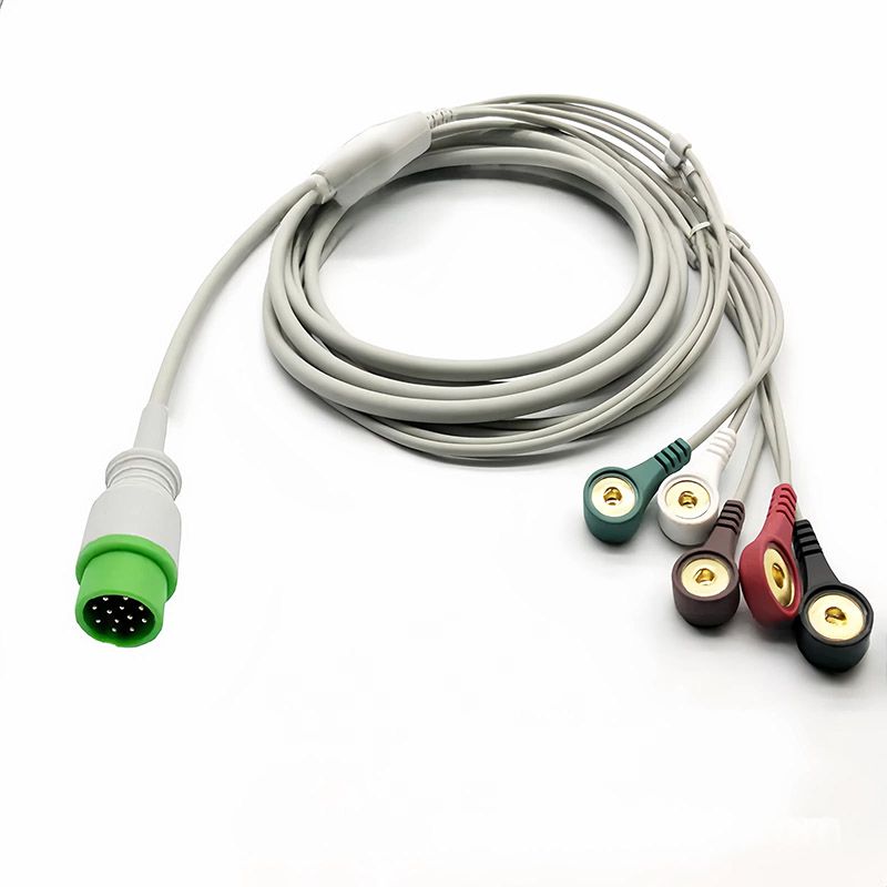 Xuzhou Yongkang ECG Monitoring Lead Wires, OEM Customized Physiotherapy and Defibrillation Cable Lead Wires