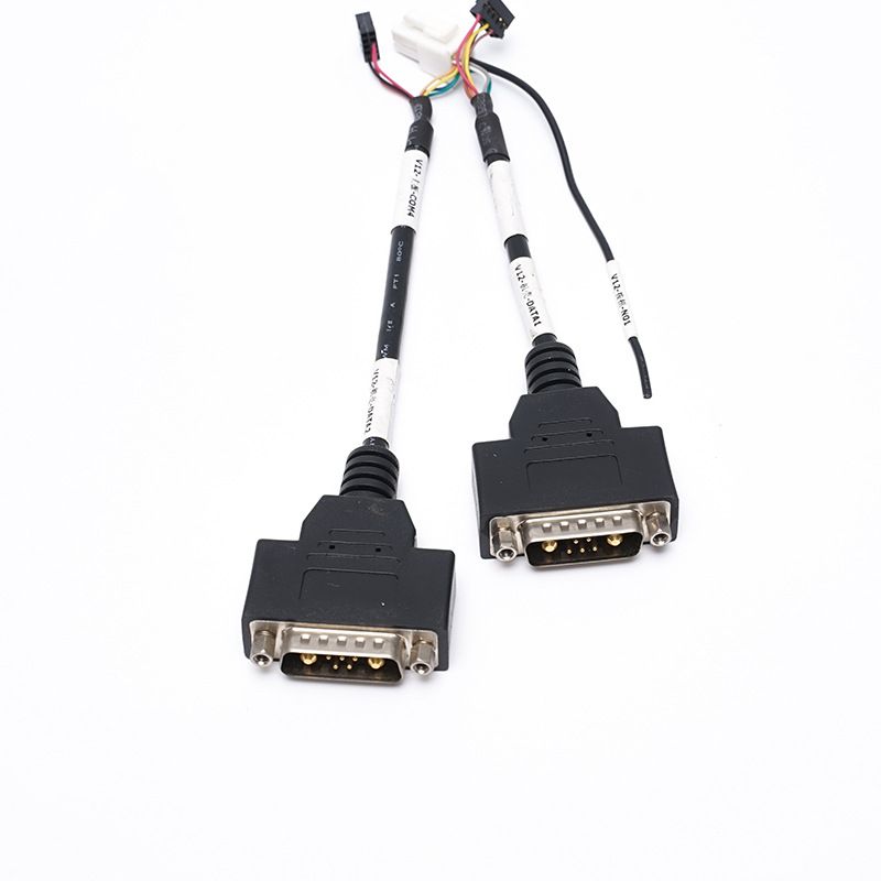 Custom High-Current Industrial Equipment Wire Harness - 7W2 Male and Female, 1-to-2 High-Current Wire Harness