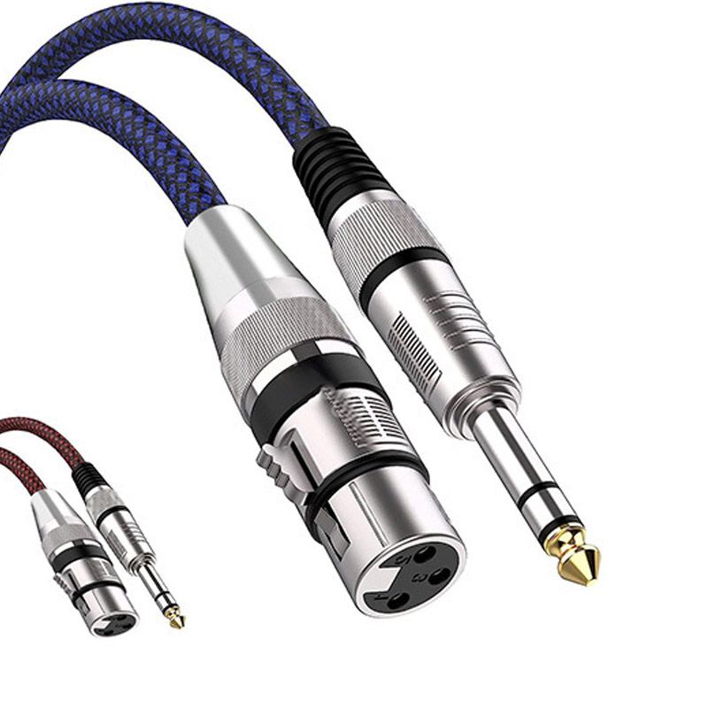 6.5mm to XLR Cable - PVC Fireproof Sheath, FOC Oxygen-Free Copper Wire Core, 3-Core Balanced Audio Cable