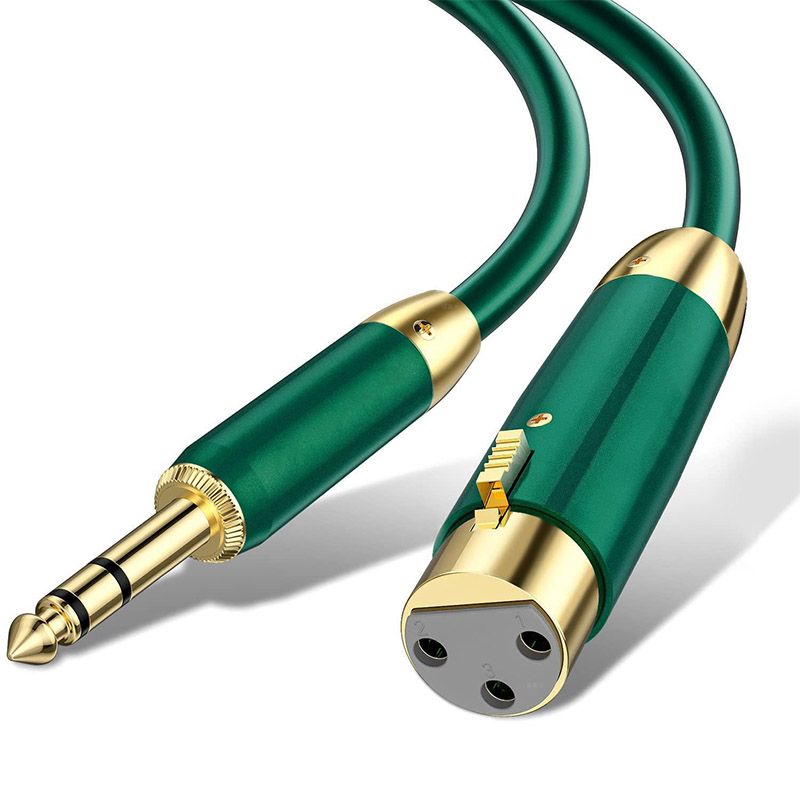 Professional Audio Cable - 1/4" TRS to XLR Female Gold-Plated Main Cable - 3m Male Cable, Flexible and Durable