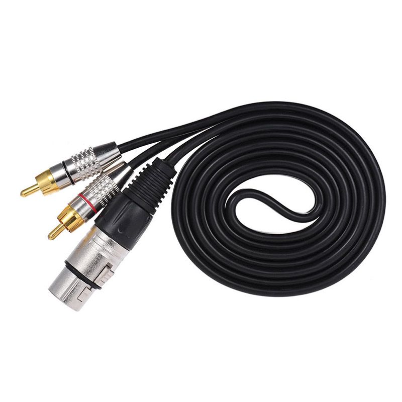 New XLR Male or Female to Dual RCA Audio Cable - XLR to Dual RCA Microphone Amplifier Connection Cable
