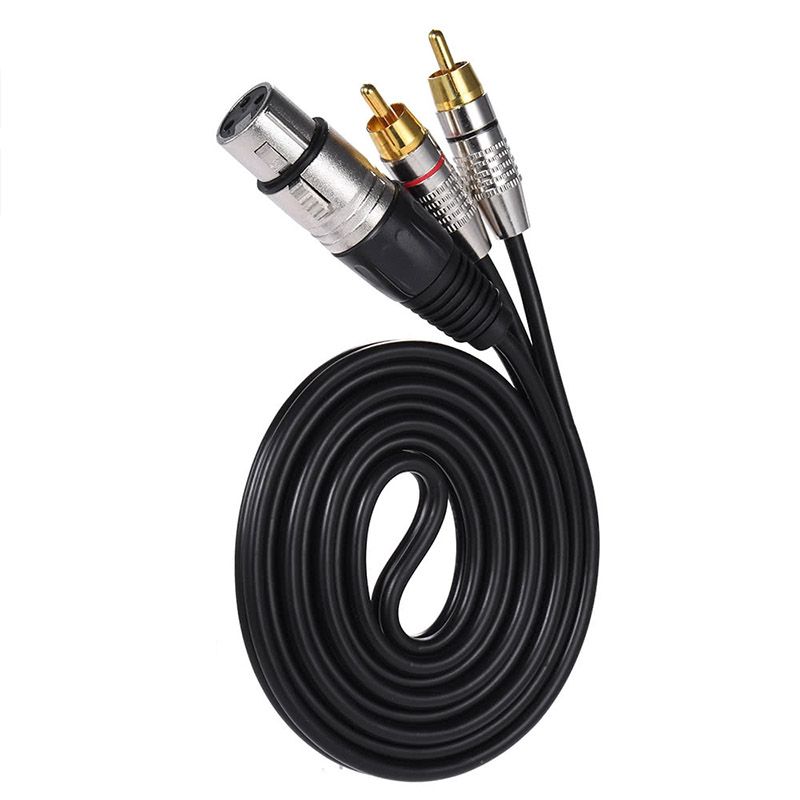 New XLR Male or Female to Dual RCA Audio Cable - XLR to Dual RCA Microphone Amplifier Connection Cable