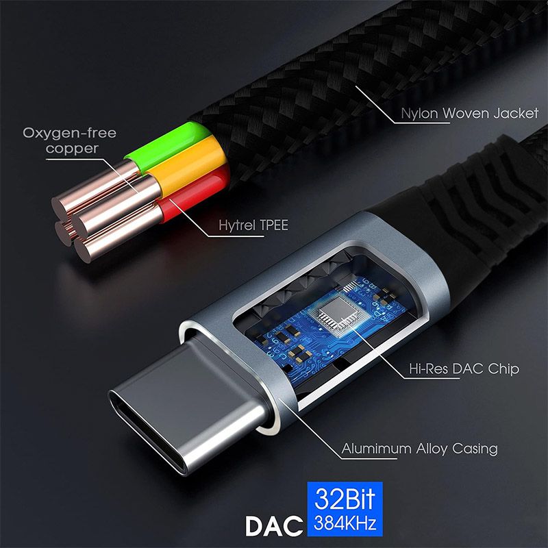 TYPE-C Headphone Splitter Cable - Y-Type 1-to-2 Audio Cable with PD60W Fast Charging, Suitable for Mobile Phones, Computers and Tablets