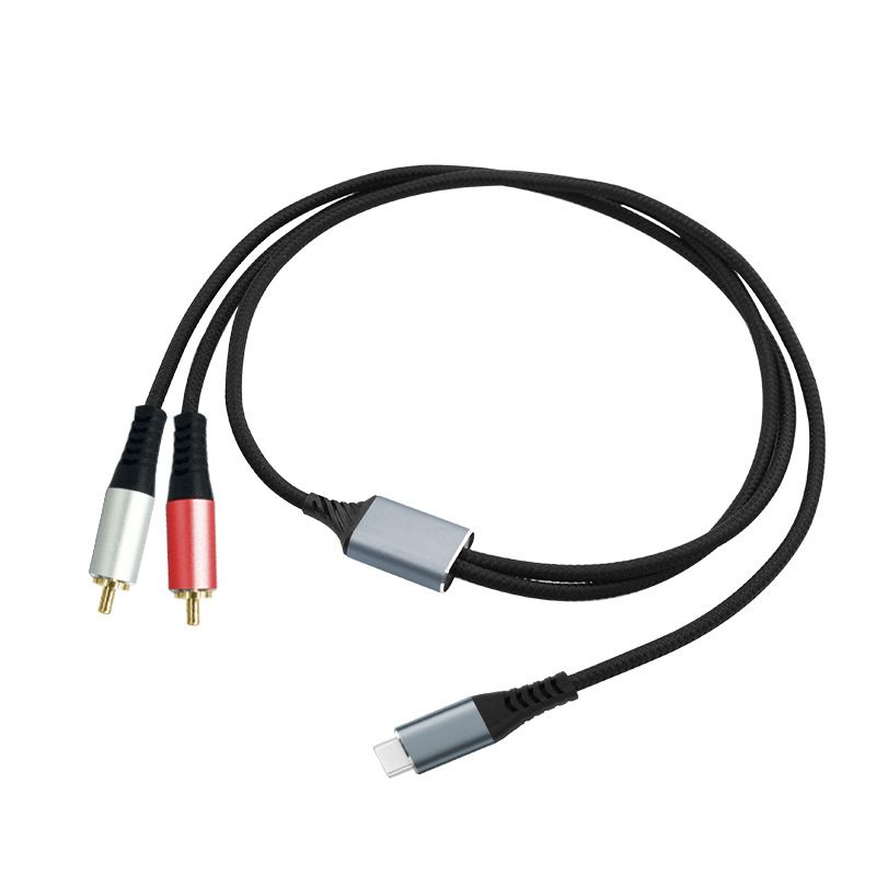 Dual RCA to TYPE-C Audio Cable - Suitable for Connecting Mobile Phones/Computers to Sound Cards/Speakers, USB-C to RCA