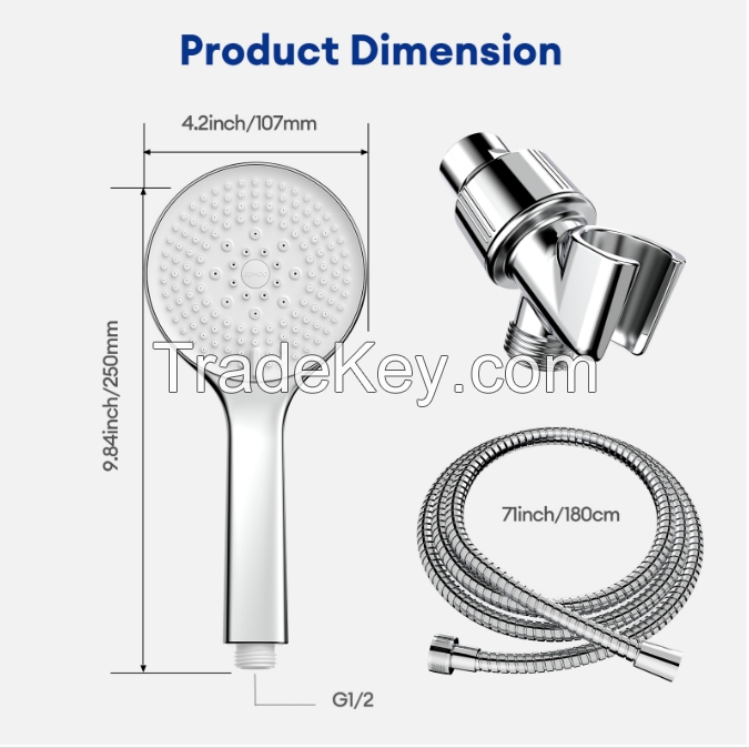 Five functions handheld shower set