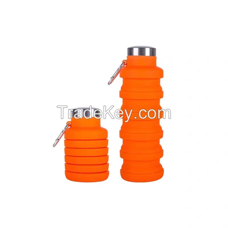 Toyar Housewares Foldable Silicone Water Bottle Outdoor Camping Hiking Cup Silicon Foldable Water Bottle No Straw Water Drinking Foldable Cup
