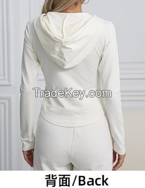 women's casual jogging wear hoodie jacket