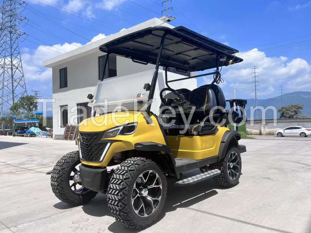 Cheap Mini Golf Carts With Front Disc Brake Electric 2+2 Seat Electric Golf Cart