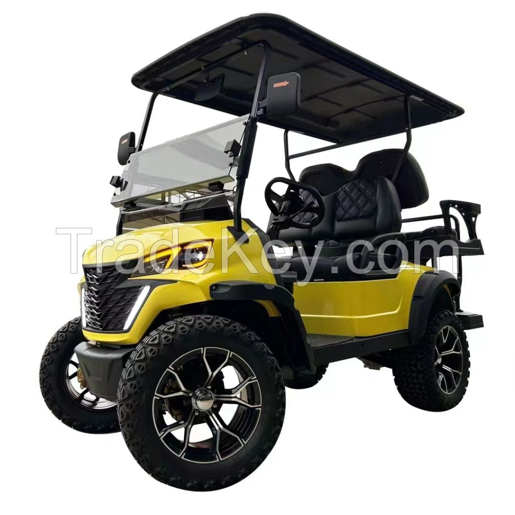 Cheap Mini Golf Carts With Front Disc Brake Electric 2+2 Seat Electric Golf Cart