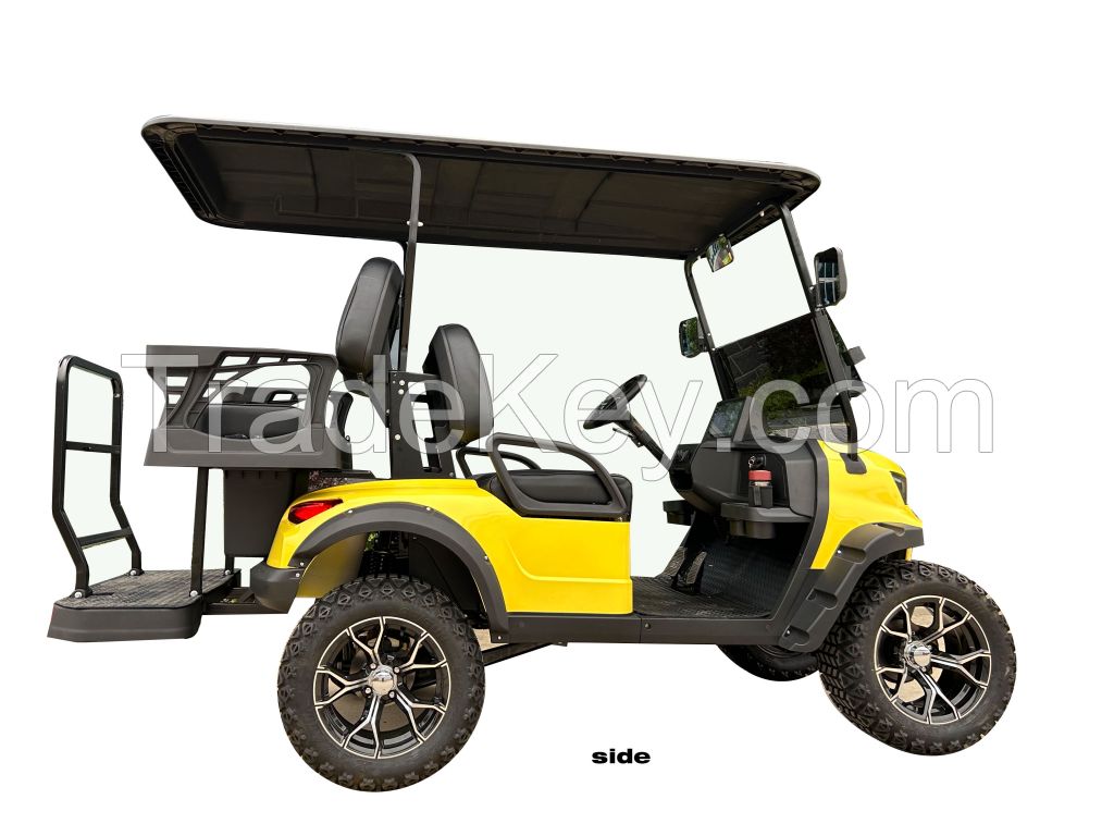 Cheap Mini Golf Carts With Front Disc Brake Electric 2+2 Seat Electric Golf Cart
