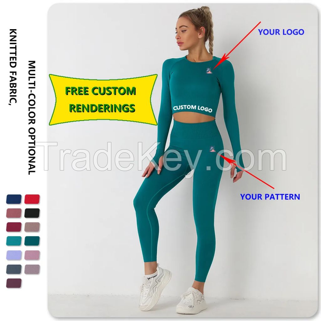 Wholesale Athletic Activewear Sports Clothes Seamless Workout Clothing Women Sportswear Yoga Wear Gym Fitness Sets