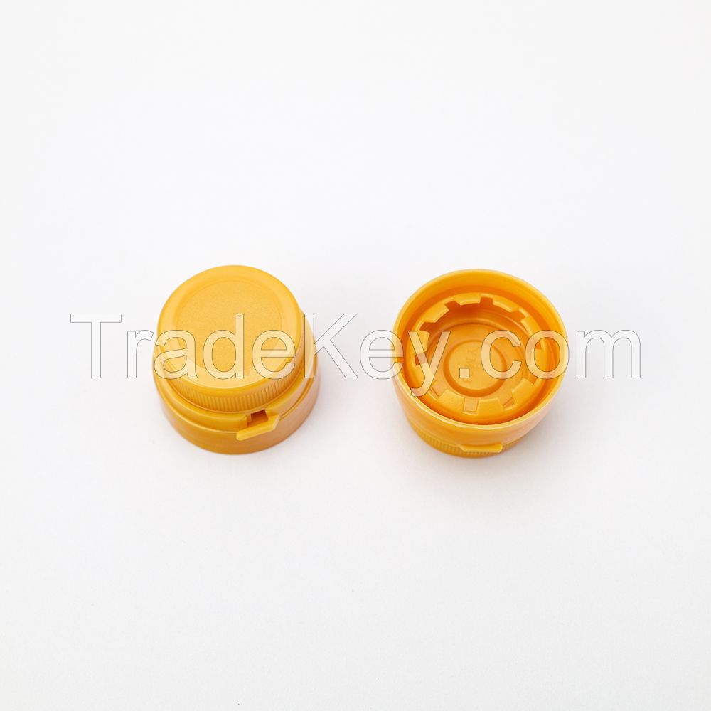 Pull-ring plastic caps for cooking oil bottles