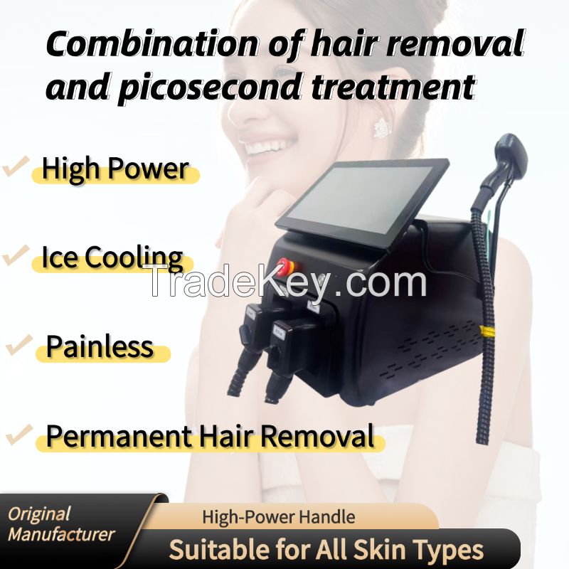 Newest 2 in 1 Nd Yag Laser Diode Device for Nevus and Tattoo Removal Remova Hair Equipment
